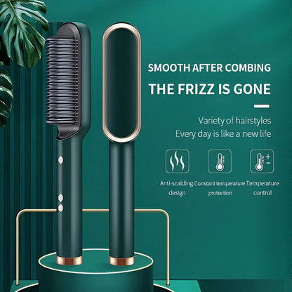 Electric Hair Straightener Heating Brush Styler
