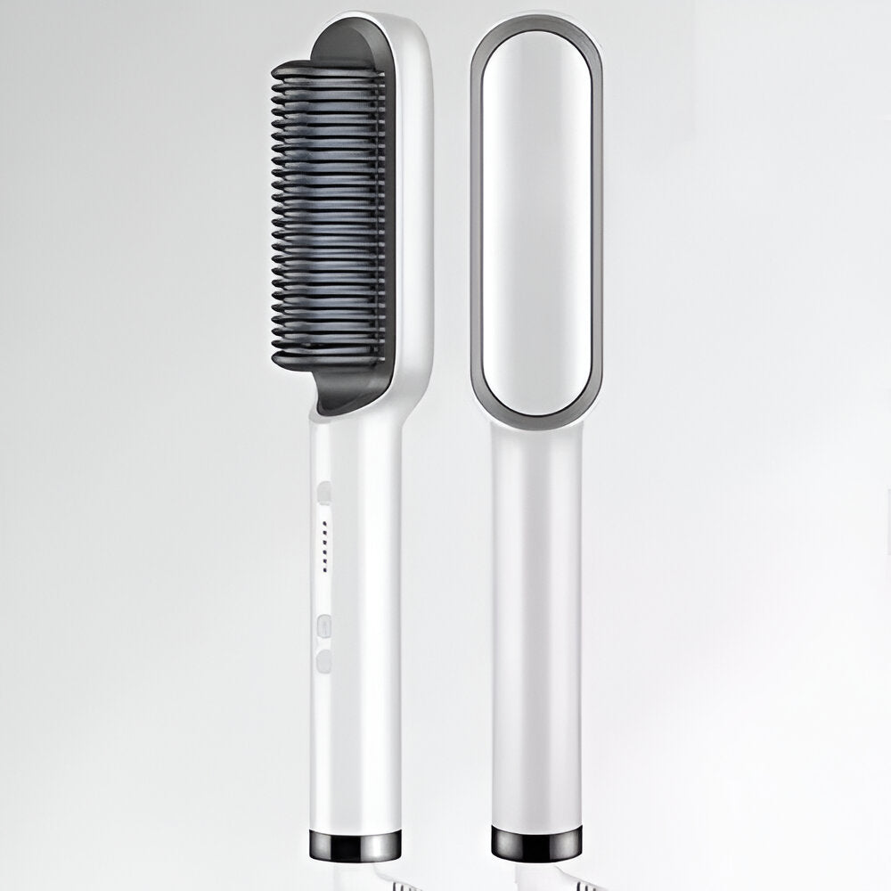 Electric Hair Straightener Heating Brush Styler