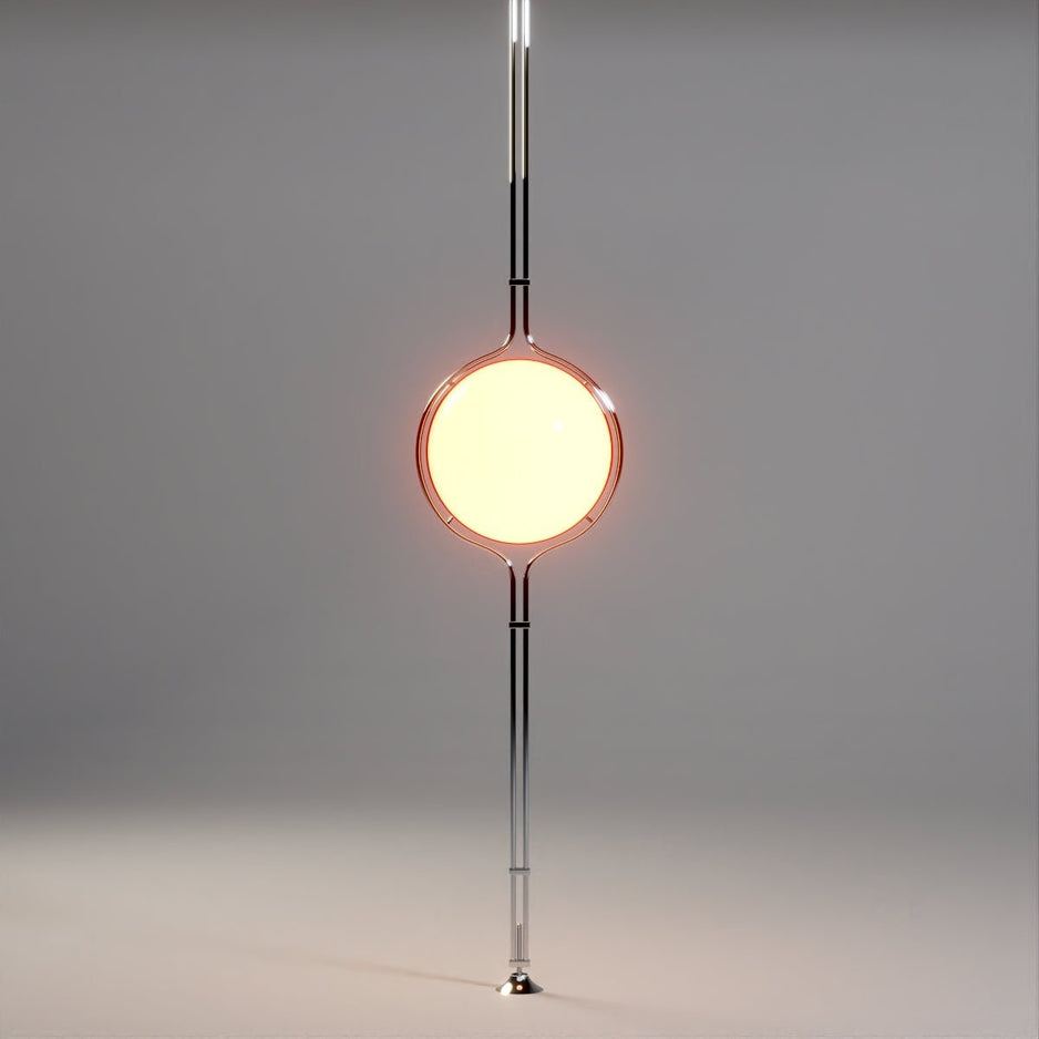 Tall Floor Lamp with Cream Shade Globes