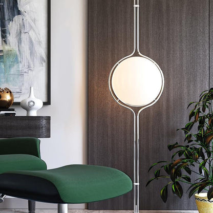 Tall Floor Lamp with Cream Shade Globes - Lusomart