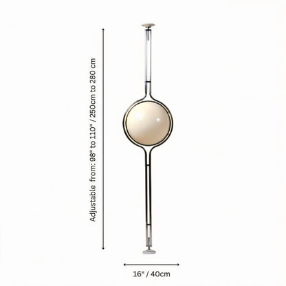 Tall Floor Lamp with Cream Shade Globes