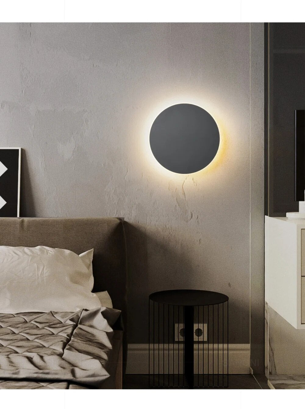 HaloOrb Wall Sconce – Modern Circular LED Light with an Energy-Efficient Design for Home Illumination, providing 10W Warm White Lighting. 9