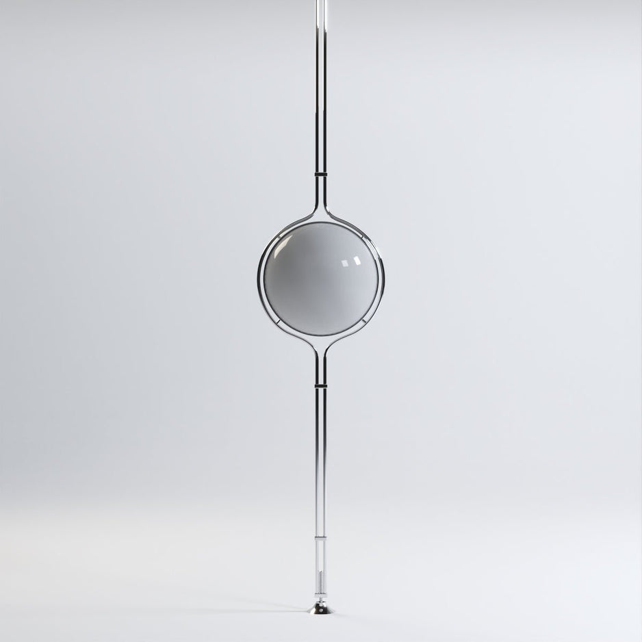 Tall Floor Lamp with Cream Shade Globes
