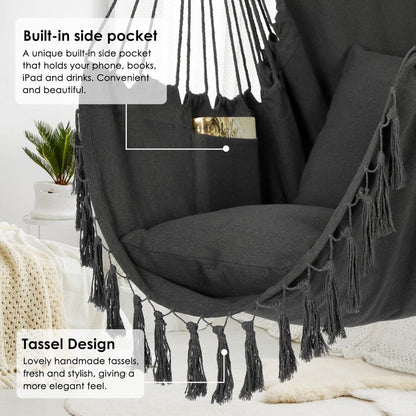 Comfy Hanging Hammock Swing Chair for Home Patio