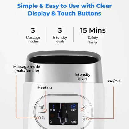Portable Rechargeable Hand Massager With Heat Therapy