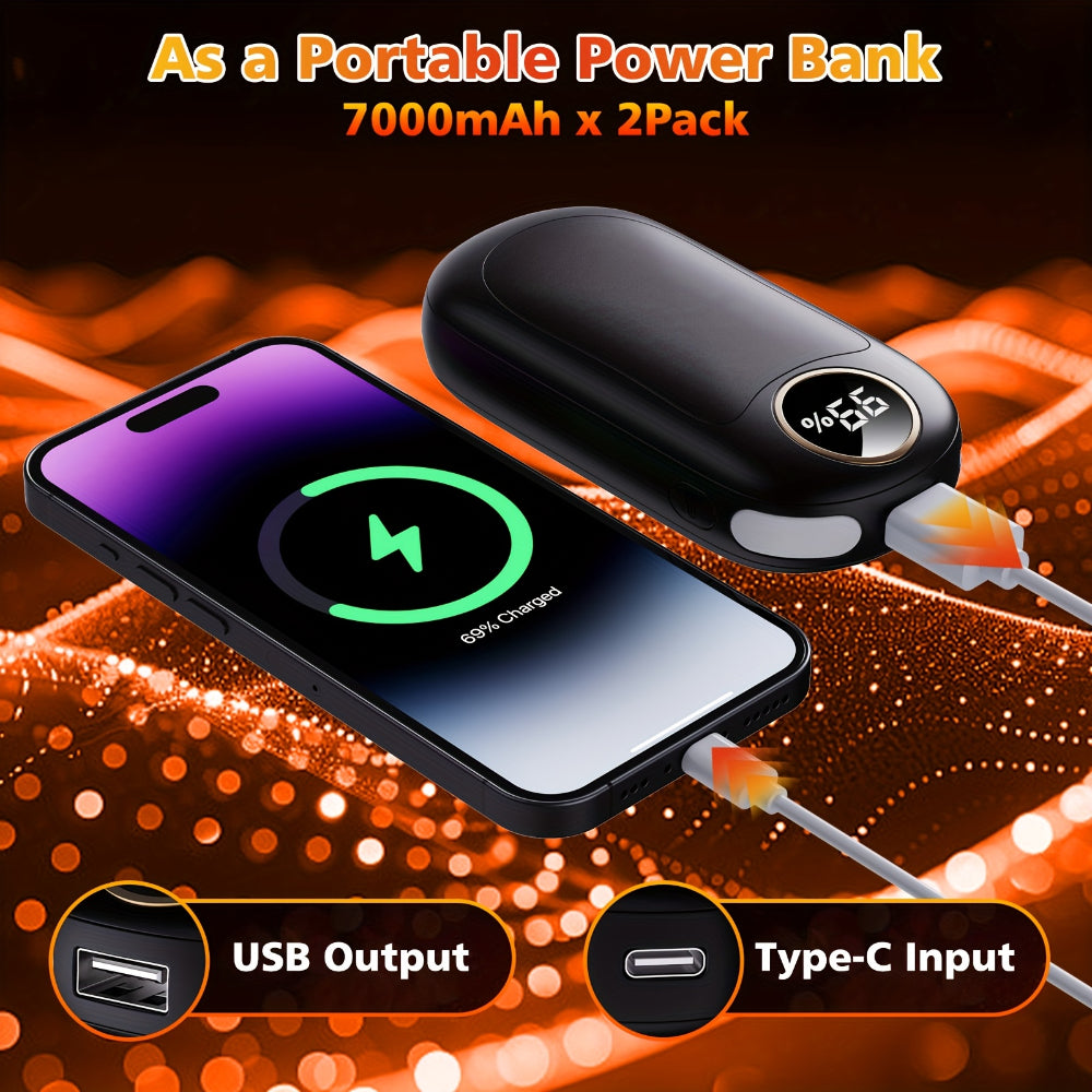 Portable Rechargeable Hand Warmers Dual Set