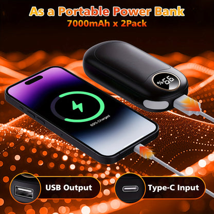 Portable Rechargeable Hand Warmers Dual Set