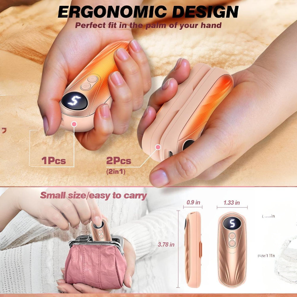 Portable Reusable Hand Warmers Heating Pack Set