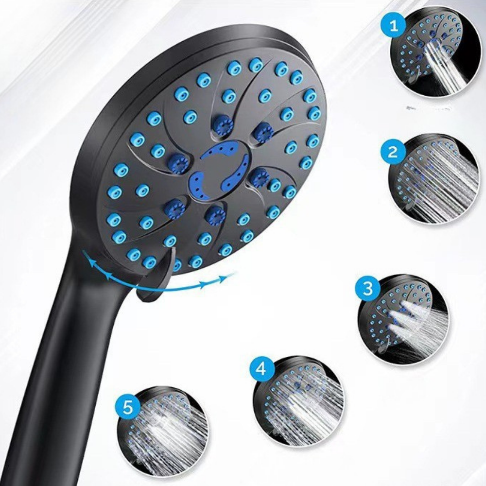 Powerful Handheld Shower Head with Multiple Spray Settings