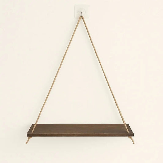 Rustic Wood Wall Mounted Shelf - Lusomart