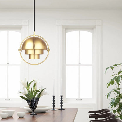 Spherical 3D Pendant Ceiling Light