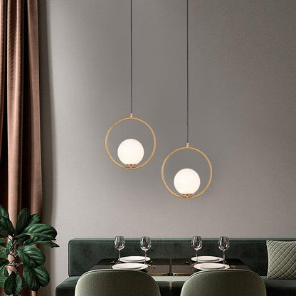 Chic Metal Circle Hanging Lamp
