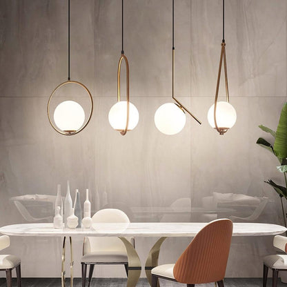 Chic Metal Circle Hanging Lamp