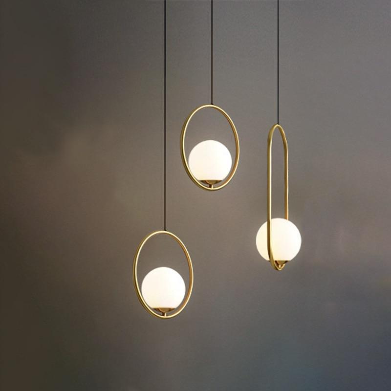 Chic Metal Circle Hanging Lamp - Lusomart