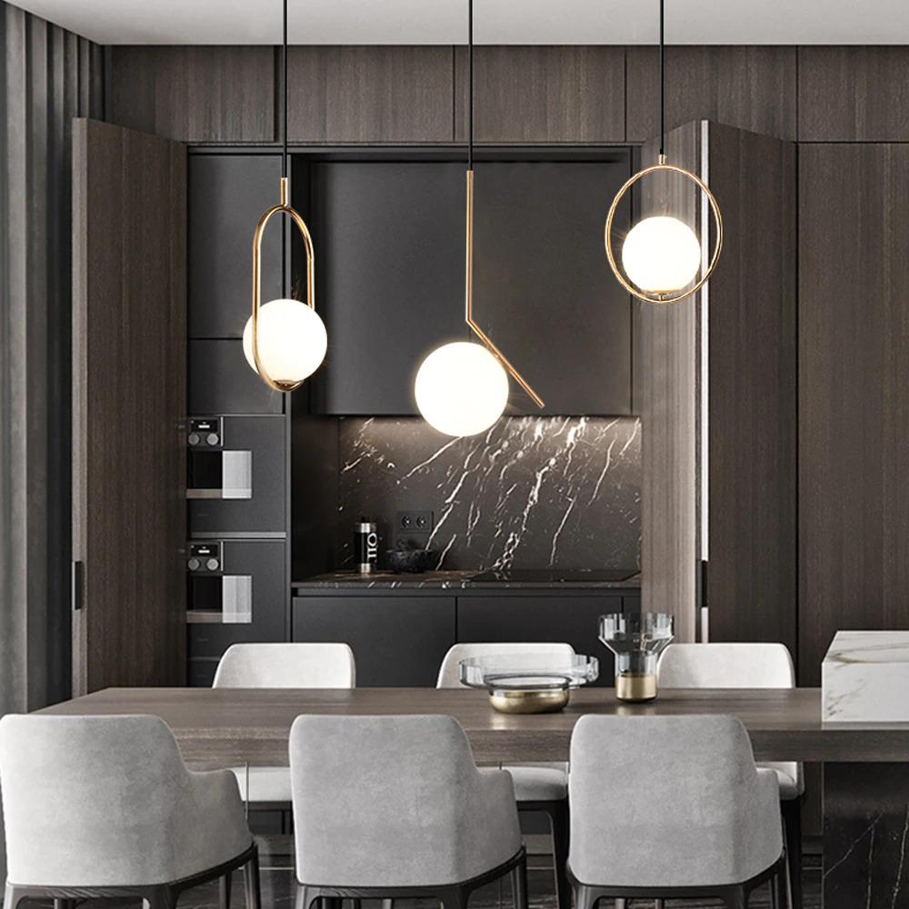 Chic Metal Circle Hanging Lamp