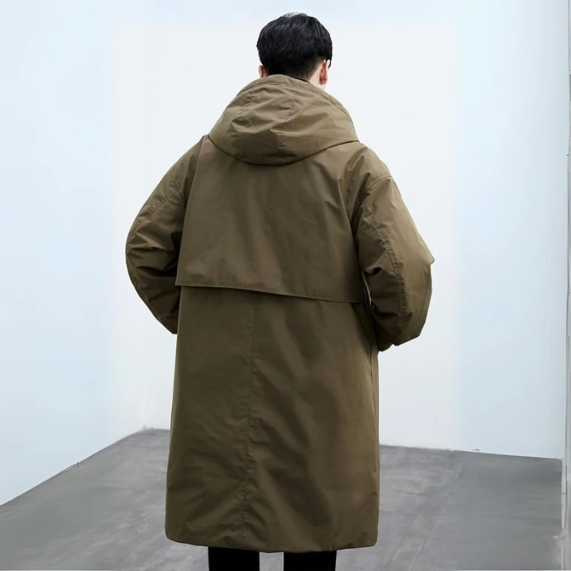 Harold | Men's Warm Waterproof Trench - Elegant Quilted Puffer Design 2