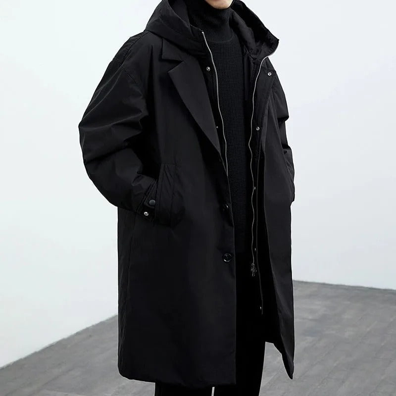 Harold | Men's Warm Waterproof Trench - Elegant Quilted Puffer Design 3