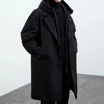 Harold | Men's Warm Waterproof Trench - Elegant Quilted Puffer Design 3