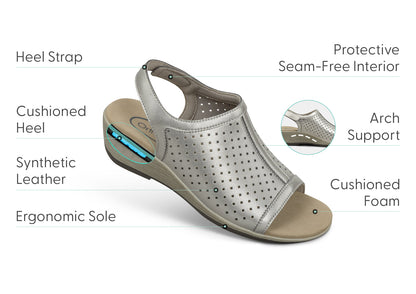 HazelStep | Comfortable Stylish Wedge Sandals with Orthofeet Support 3