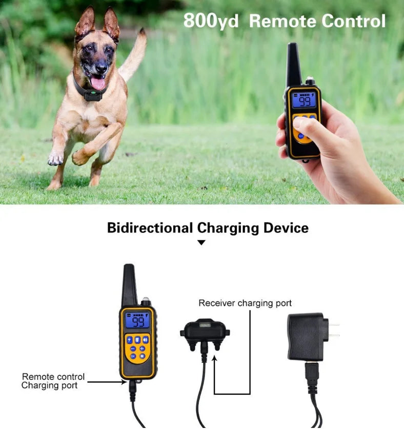 Rechargeable Waterproof Dog Shock Training Collar