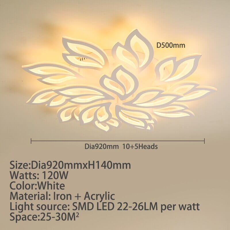 Floral Glass Pendant Light