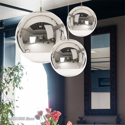 Stunning Glass Pendant Light Clear Globe Chandelier