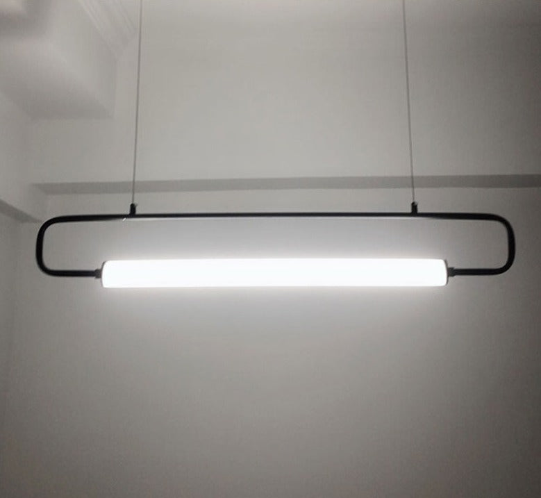 Sleek Modern Black Dining Room Chandelier Light