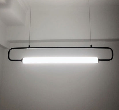 Sleek Modern Black Dining Room Chandelier Light
