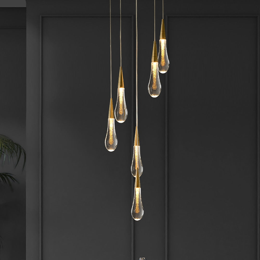 Modern Glass Drop LED Pendant Light