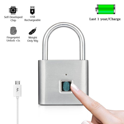 Secure Keyless Fingerprint Lock in Metal