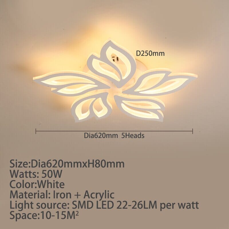Floral Glass Pendant Light