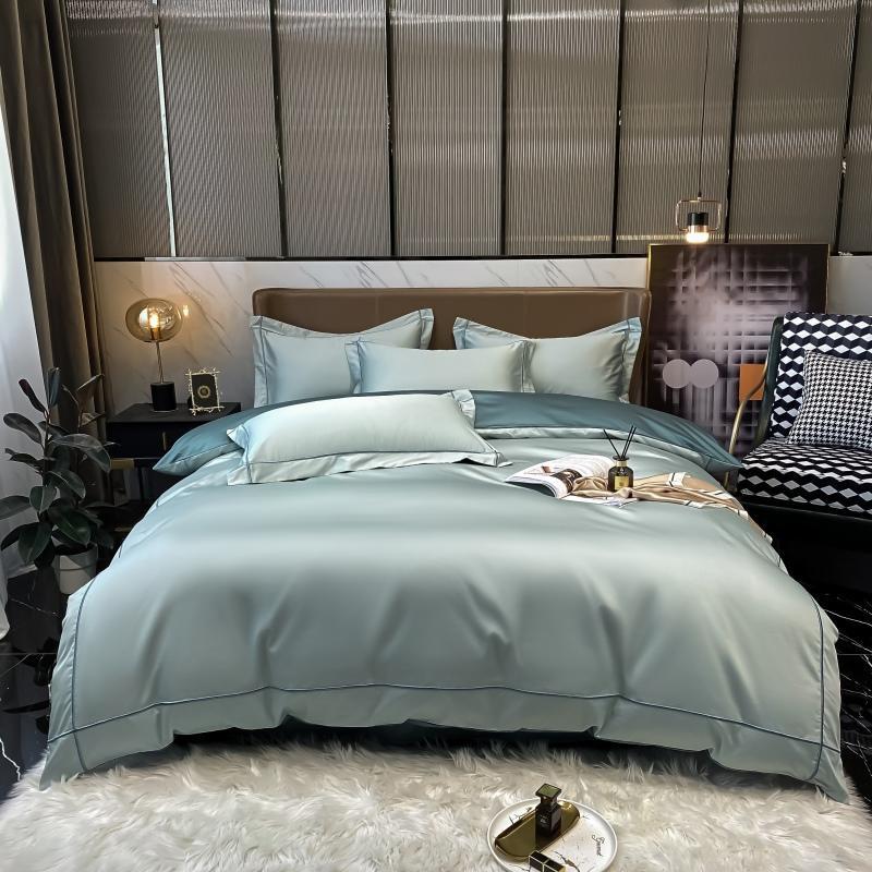 Soft Egyptian Cotton Gold Accent Bedding Set