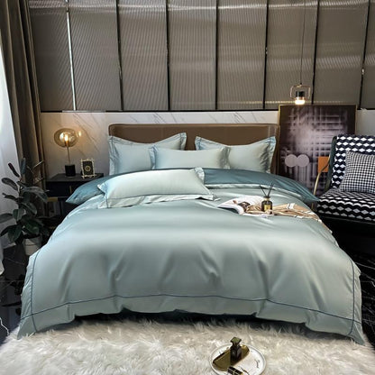 Soft Egyptian Cotton Gold Accent Bedding Set