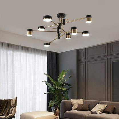 Luxury Gold And Black Crystal Chandelier