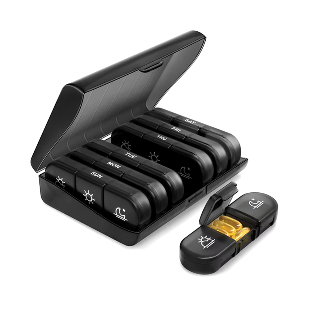 Portable Daily Pill Box Case for Vitamins - Lusomart