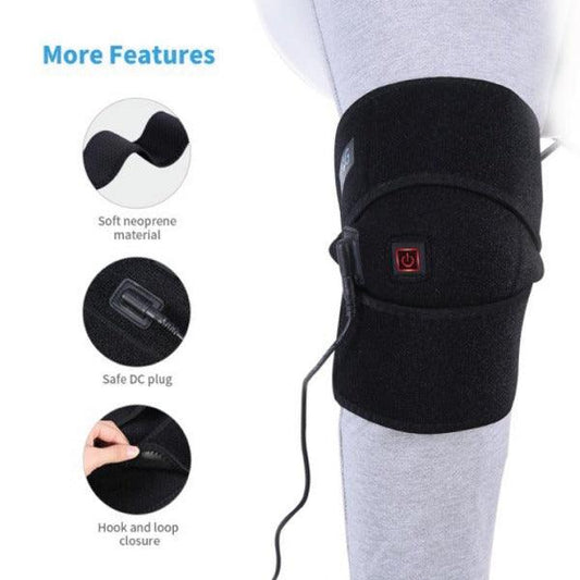 Warm Knee Support Wrap with Rechargeable Heat Therapy - Lusomart