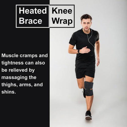 Heated Knee Brace - Heated Knee Brace Wrap Support | Electric Therapeutic Heating Pad W/Rechargable 7.4V 2600Mah Battery for Joint Pain Relief 2