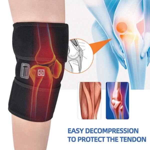 Heated Knee Brace - Heated Knee Brace Wrap Support | Electric Therapeutic Heating Pad W/Rechargable 7.4V 2600Mah Battery for Joint Pain Relief 5