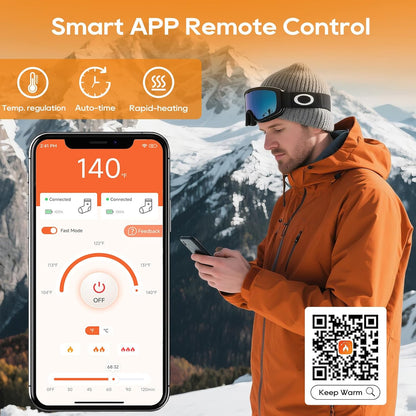 Warm Thermal Socks with Remote App Control