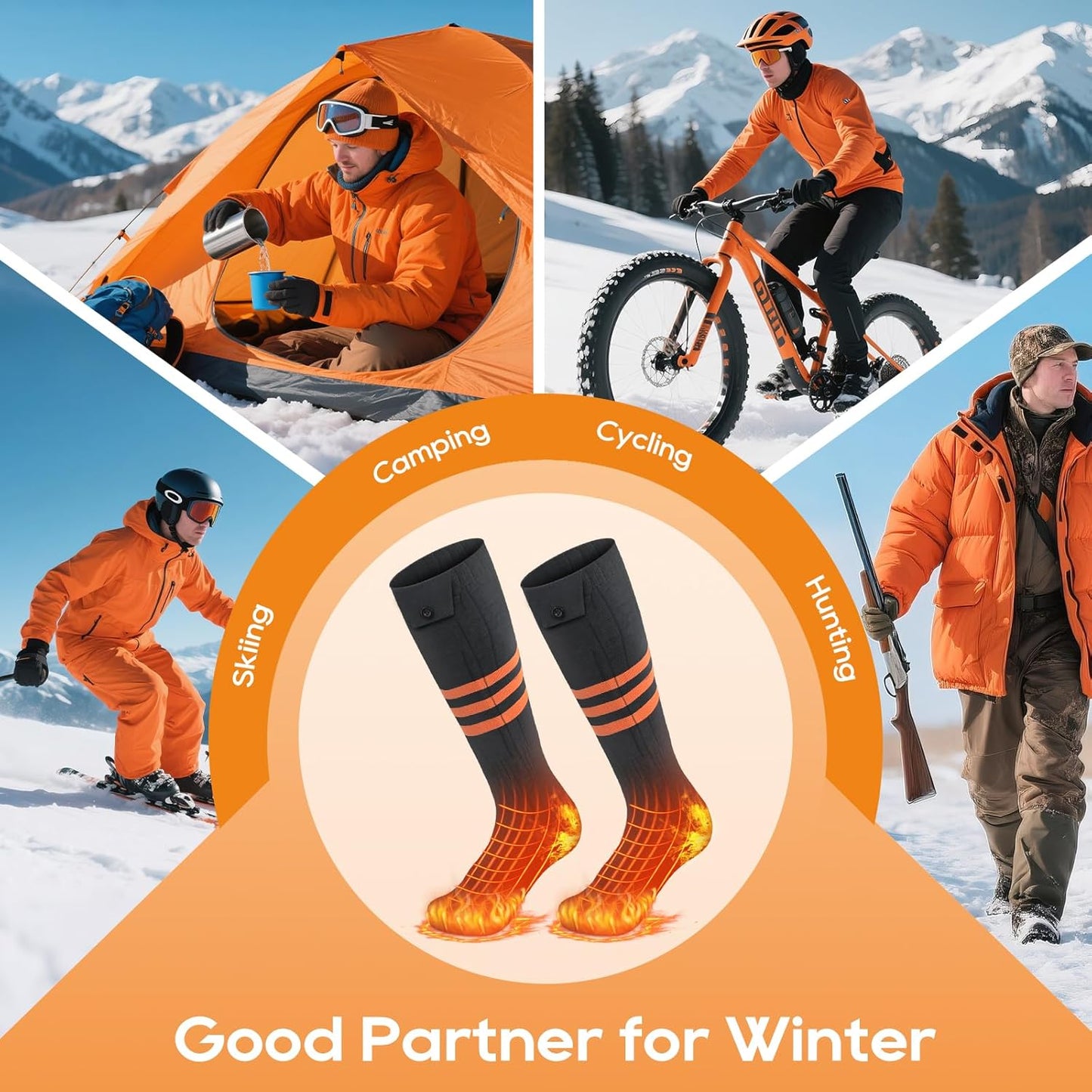 Warm Thermal Socks with Remote App Control