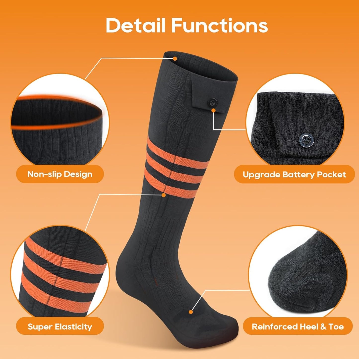 Warm Thermal Socks with Remote App Control