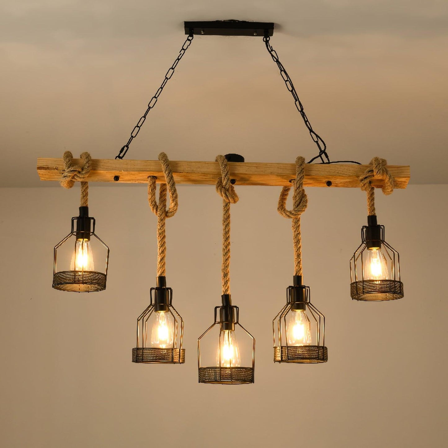 Rustic Metal Pendant Light with Vintage Style - Lusomart
