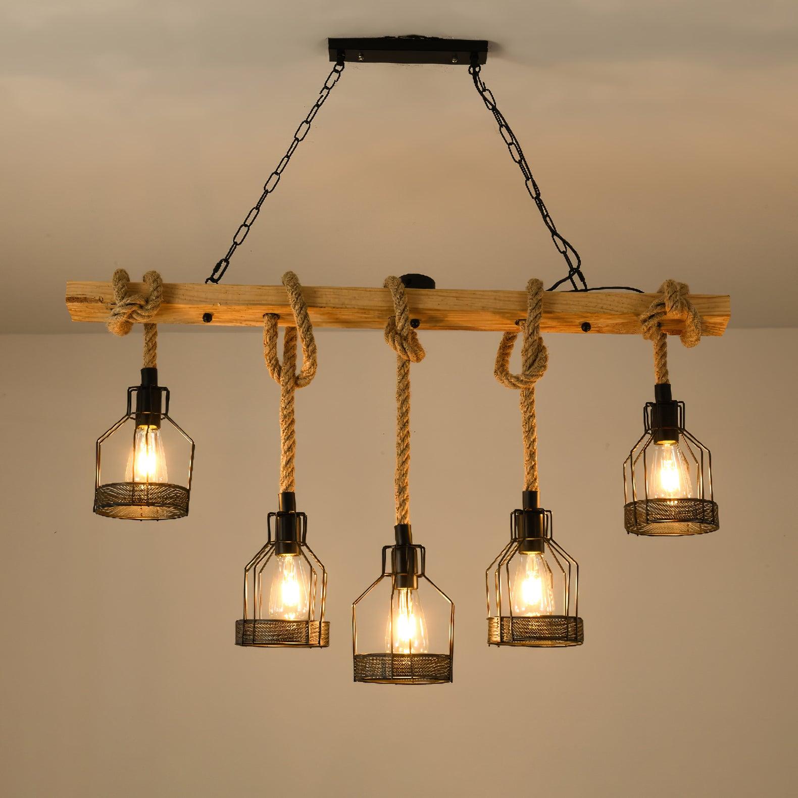 Rustic Metal Pendant Light with Vintage Style - Lusomart
