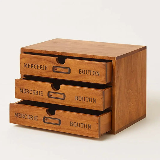 Rustic Oak Wooden Storage Chest - Lusomart