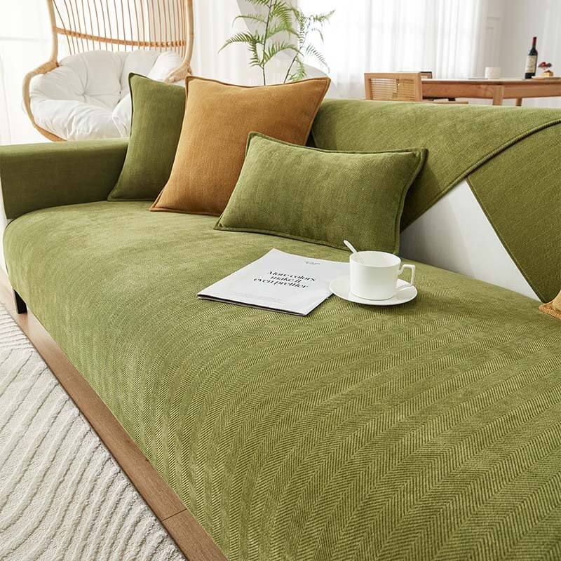 Soft Beige Woven Sofa Protector 70x70 cm