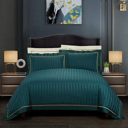 Luxurious Soft Stripe Cotton Bed Sheet Set