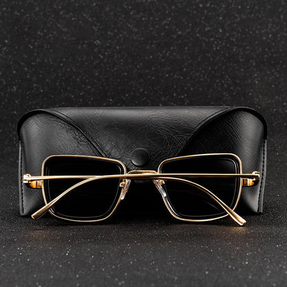 Trendy Steampunk Metal Aviator Sunglasses Polarized Lenses
