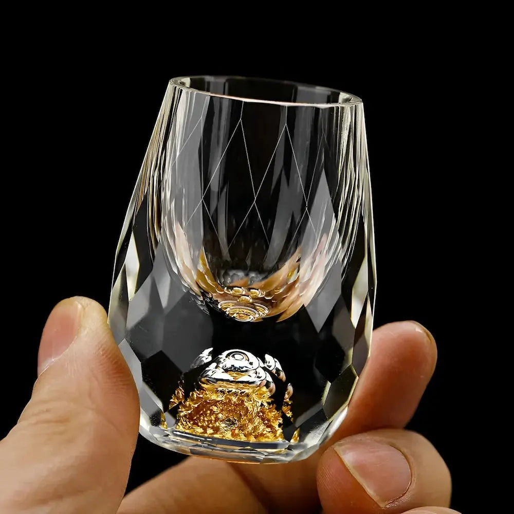 Sparkling Crystal Wine Glasses - Lusomart