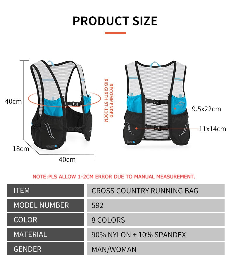 Hike Racer | Breathable Running Backpack with Ergonomic Design – Lightweight Vest for Outdoor Comfort 4