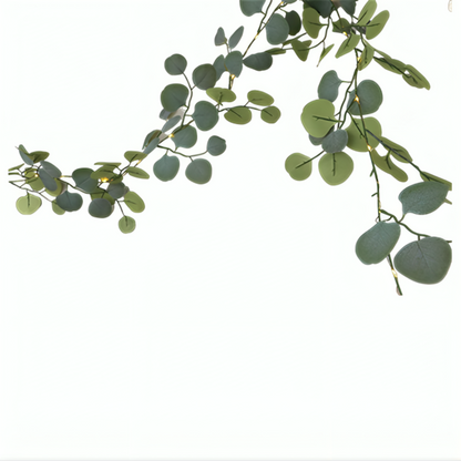 Rustic Eucalyptus LED String Mantle Decoration